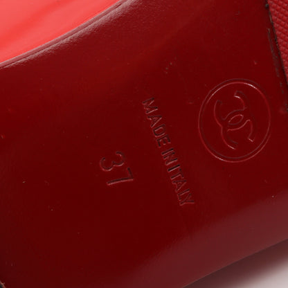 BALLERINA バレリーナ バレエシューズ エナメルレザー レッド シャネル シューズ CHANEL