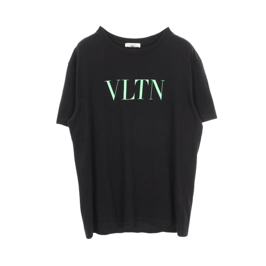 VLTNロゴプリント クルーネック 半袖Tシャツ コットン ブラック ヴァレンティノ
