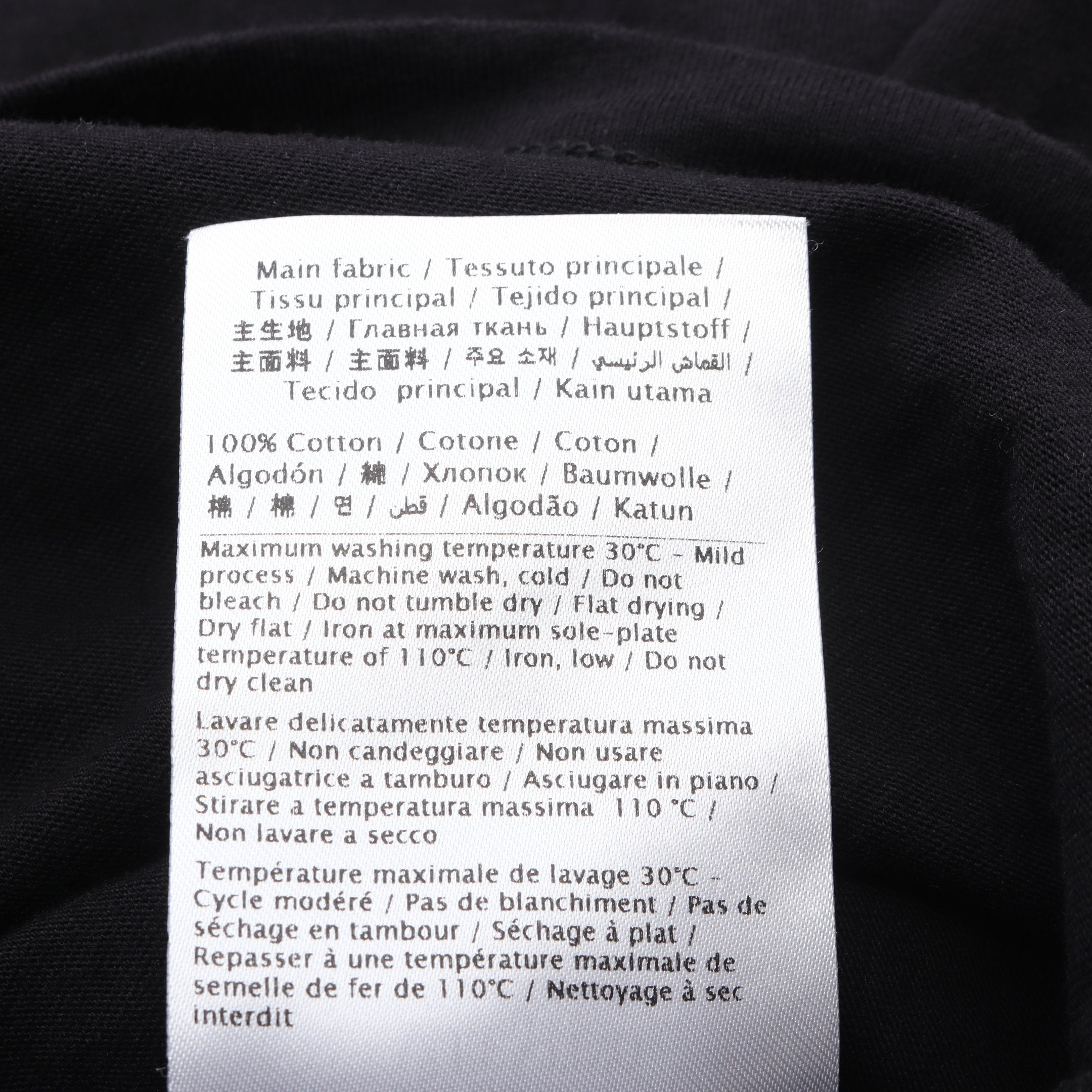 VLTNロゴプリント クルーネック 半袖Tシャツ コットン ブラック