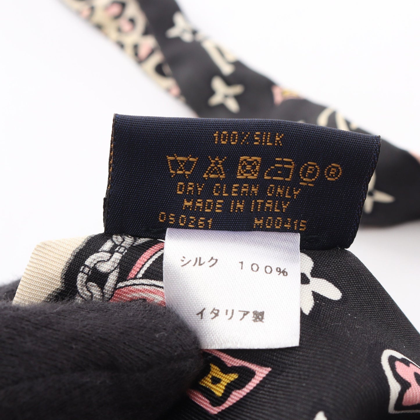 バンドーBB ワイルドアットハート スカーフ シルク ブラック ピンク アイボリー ルイヴィトン 財布・小物 LOUIS VUITTON