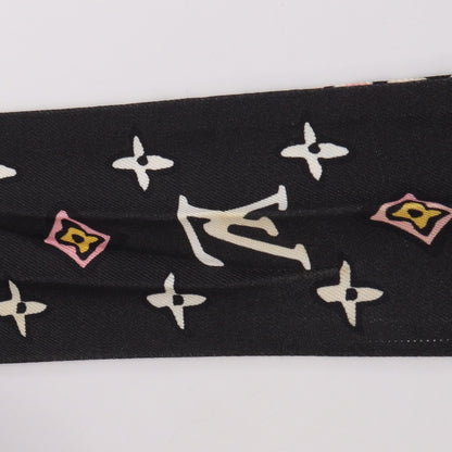 バンドーBB ワイルドアットハート スカーフ シルク ブラック ピンク アイボリー ルイヴィトン 財布・小物 LOUIS VUITTON