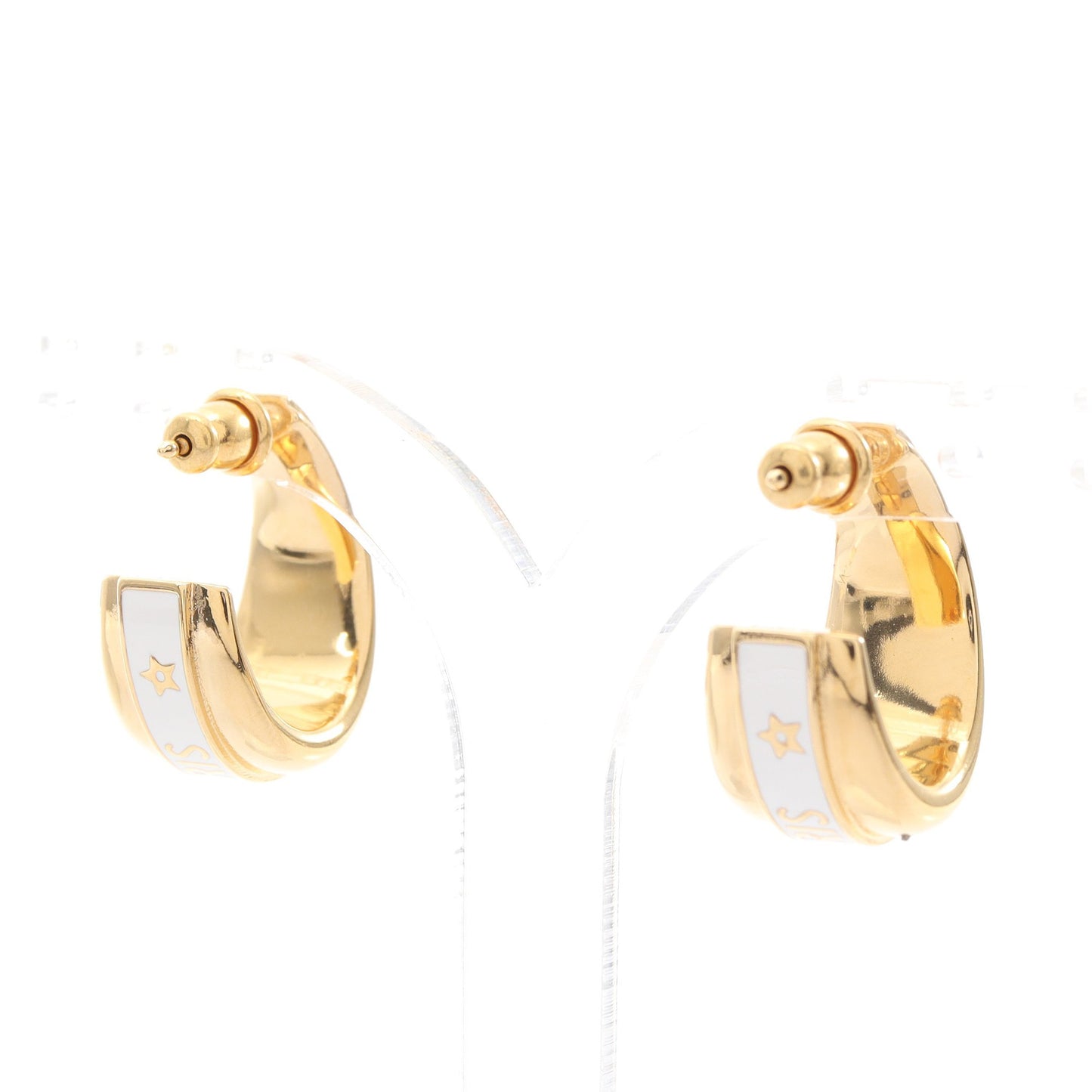 Dior Code フープピアス ピアス GP ゴールド ホワイト ディオール