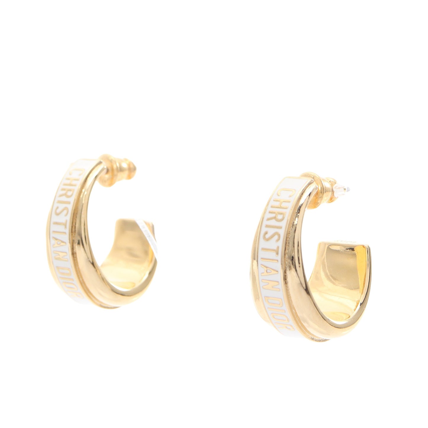Dior Code フープピアス ピアス GP ゴールド ホワイト ディオール