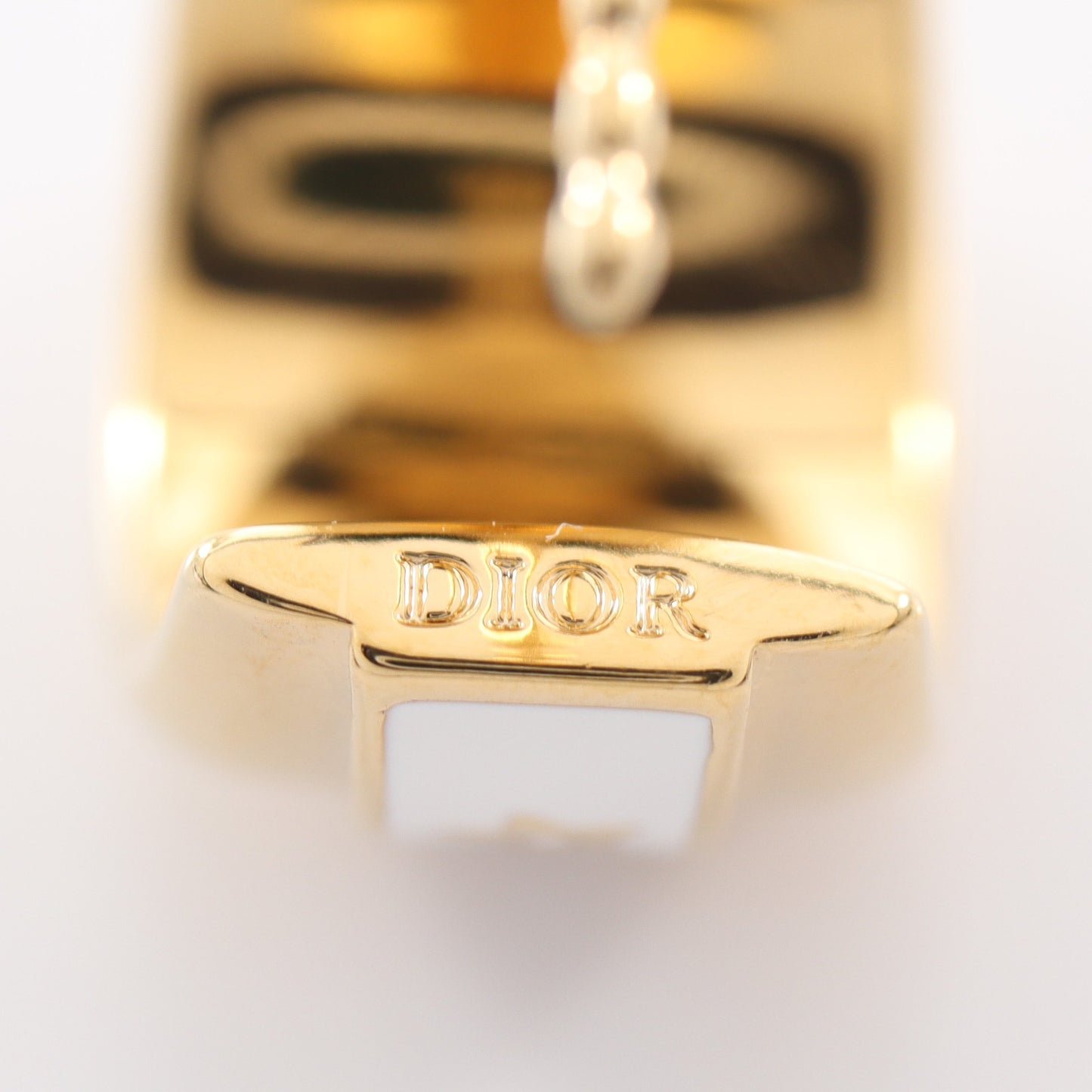 Dior Code フープピアス ピアス GP ゴールド ホワイト ディオール