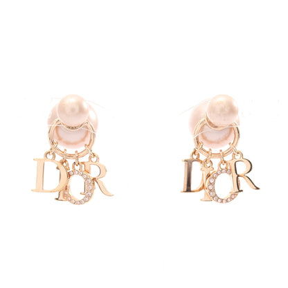 Dior Tribales トライバル ピアス GP フェイクパール ラインストーン ピンクゴールド ライトピンク ディオール