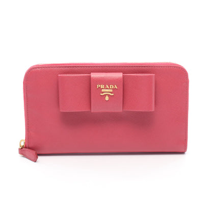 ラウンドファスナー長財布 レザー ピンク プラダ 財布・小物 PRADA