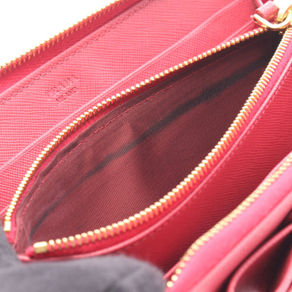 ラウンドファスナー長財布 レザー ピンク プラダ 財布・小物 PRADA