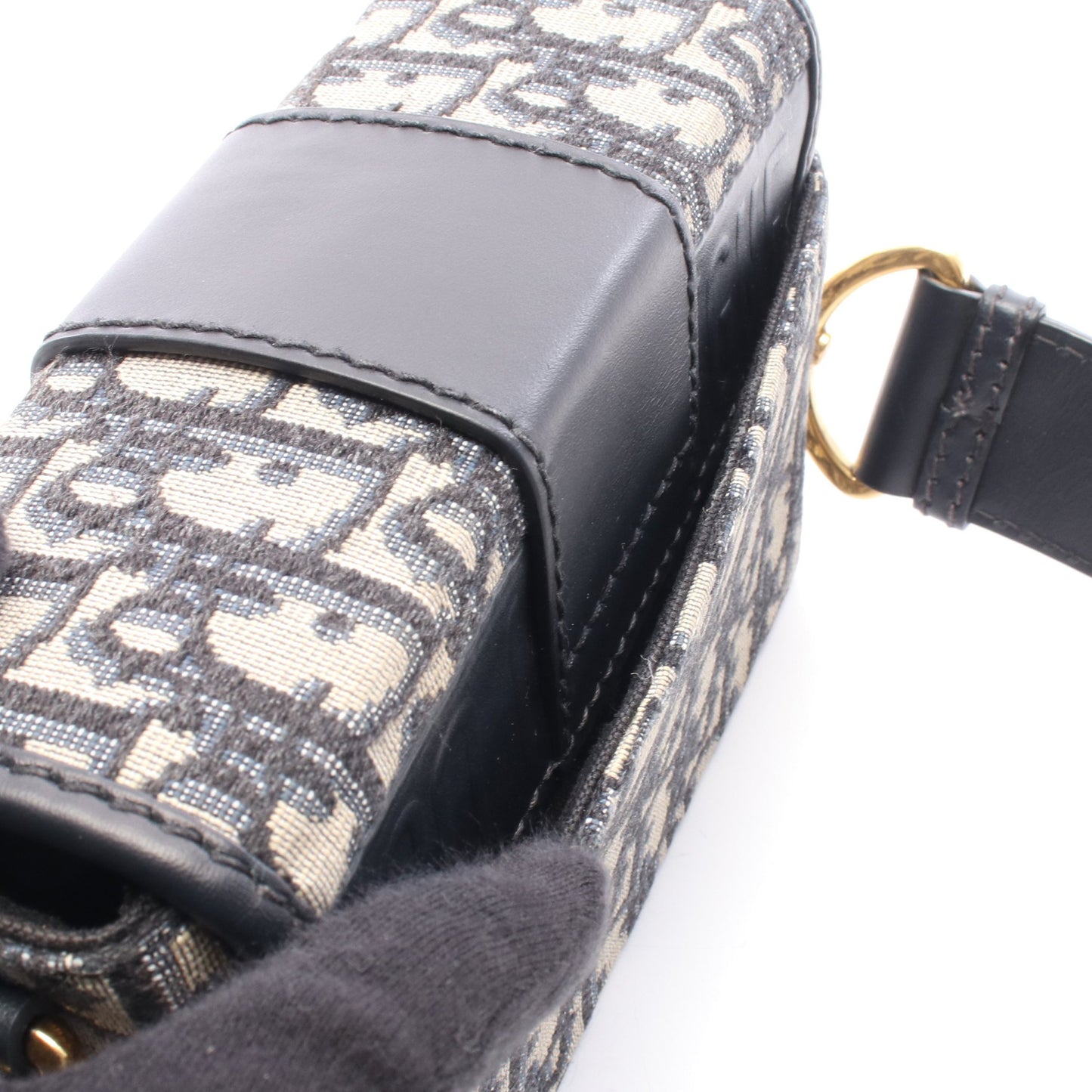 30 MONTAIGNE モンテーニュ ボックス オブリーク ショルダーバッグ キャンバス レザー ネイビー ベージュ クリスチャンディオール