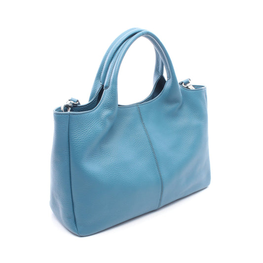ALF SHOPPING BAG PICCOLA 2WAY ハンドバッグ トートバッグ レザー ブルー トッズ