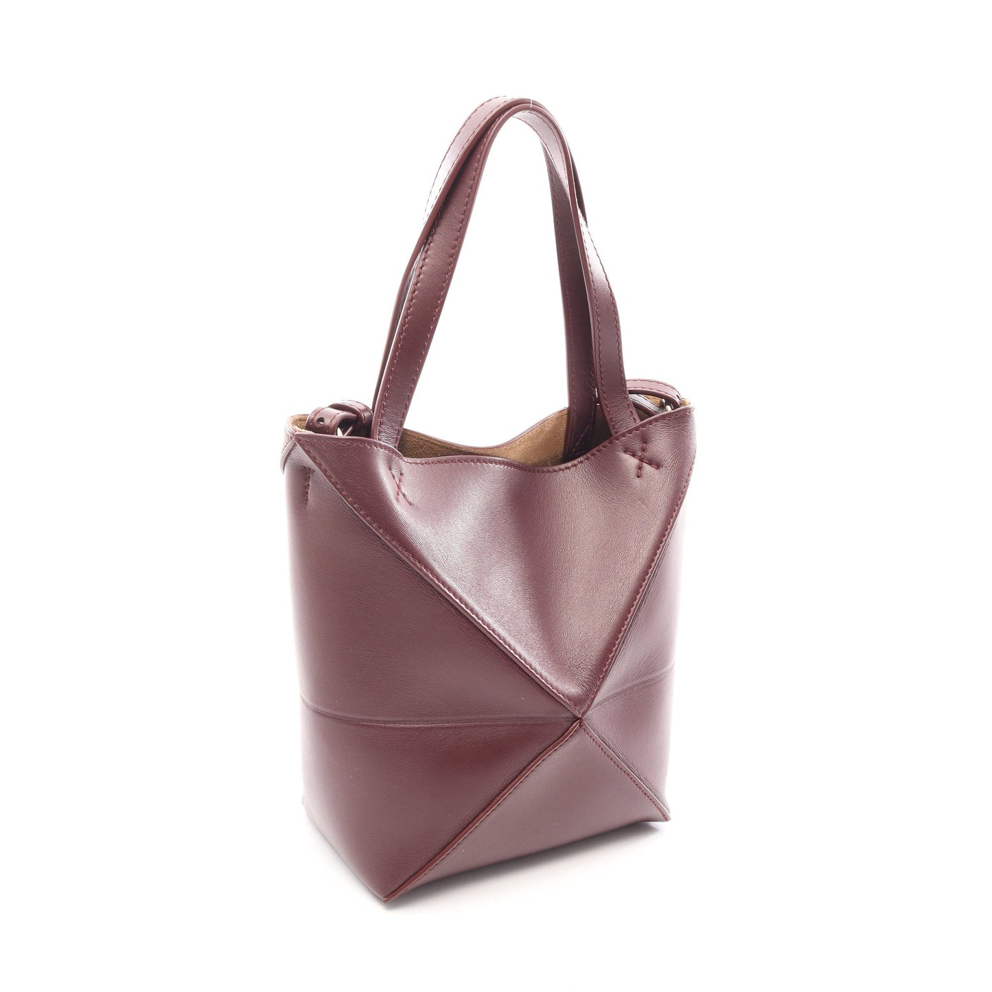 PUZZLE FOLD TOTE MINI パズル フォルドトート ミニ 2WAY ハンドバッグ レザー ボルドー ロエベ