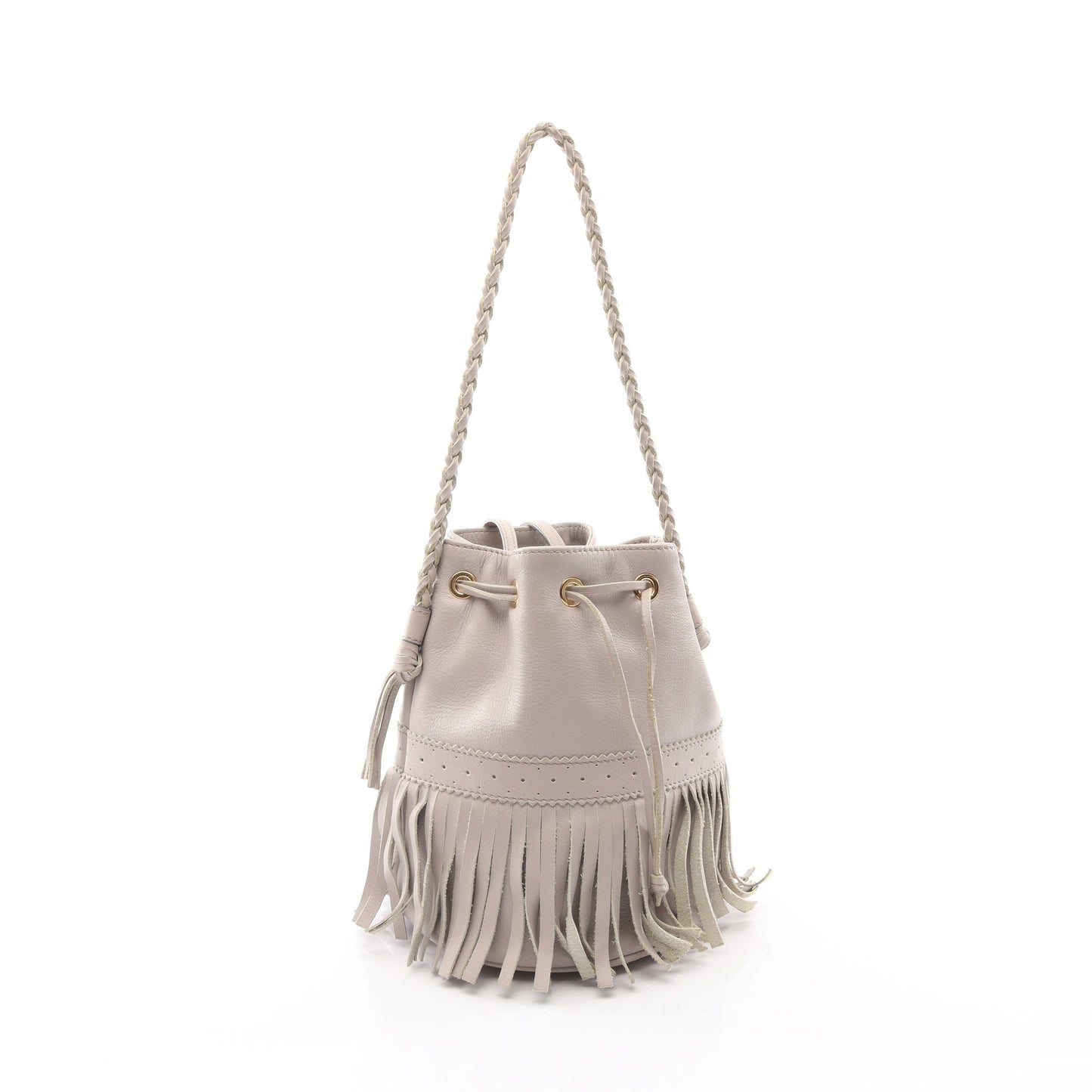MEDIUM FRINGE CARNIVAL フリンジカーニバル 2WAY ショルダーバッグ レザー ライトグレー ジェイアンドエムデヴィッドソン バッグ J&M DAVIDSON