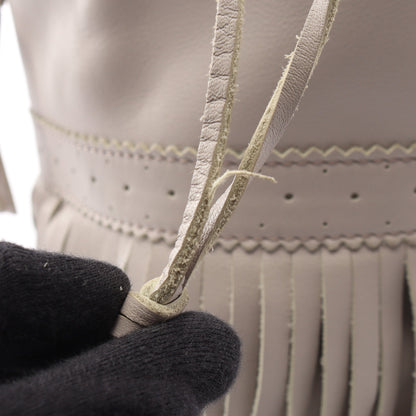 MEDIUM FRINGE CARNIVAL フリンジカーニバル 2WAY ショルダーバッグ レザー ライトグレー ジェイアンドエムデヴィッドソン バッグ J&M DAVIDSON