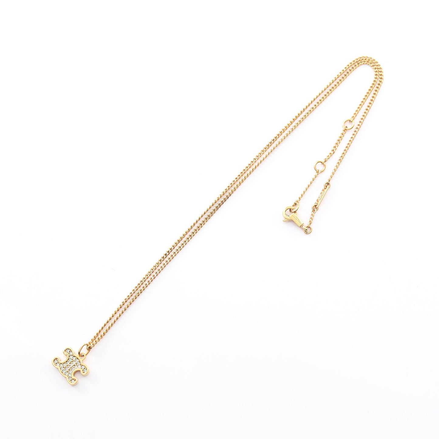 トリオンフ ネックレス GP ラインストーン ゴールド クリア セリーヌ アクセサリー CELINE