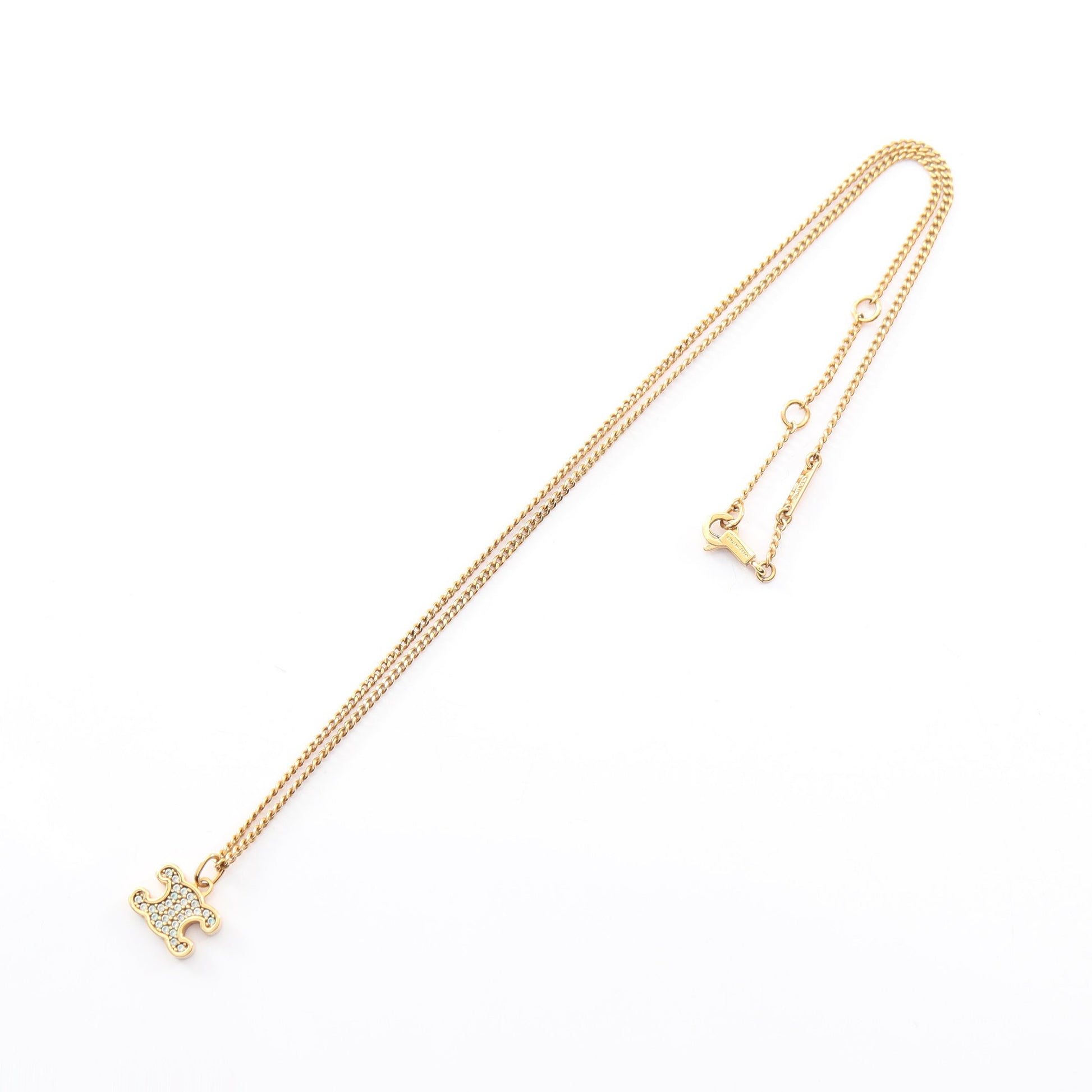 トリオンフ ネックレス GP ラインストーン ゴールド クリア セリーヌ アクセサリー CELINE