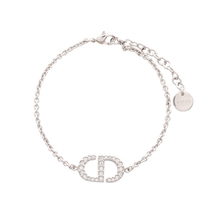 CDロゴ ブレスレット ラインストーン シルバー ディオール アクセサリー DIOR