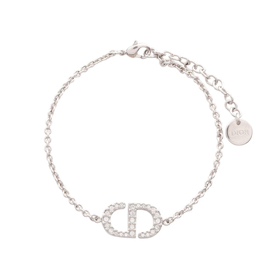CDロゴ ブレスレット ラインストーン シルバー ディオール アクセサリー DIOR