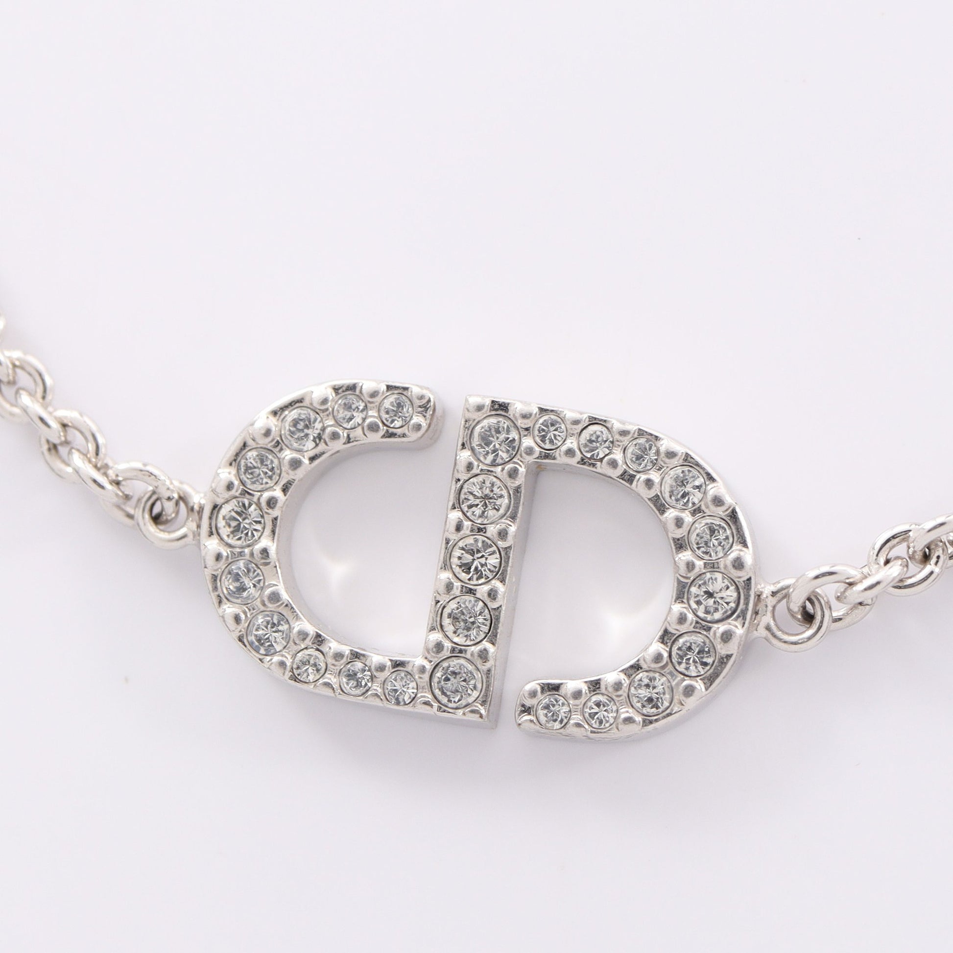 CDロゴ ブレスレット ラインストーン シルバー ディオール アクセサリー DIOR