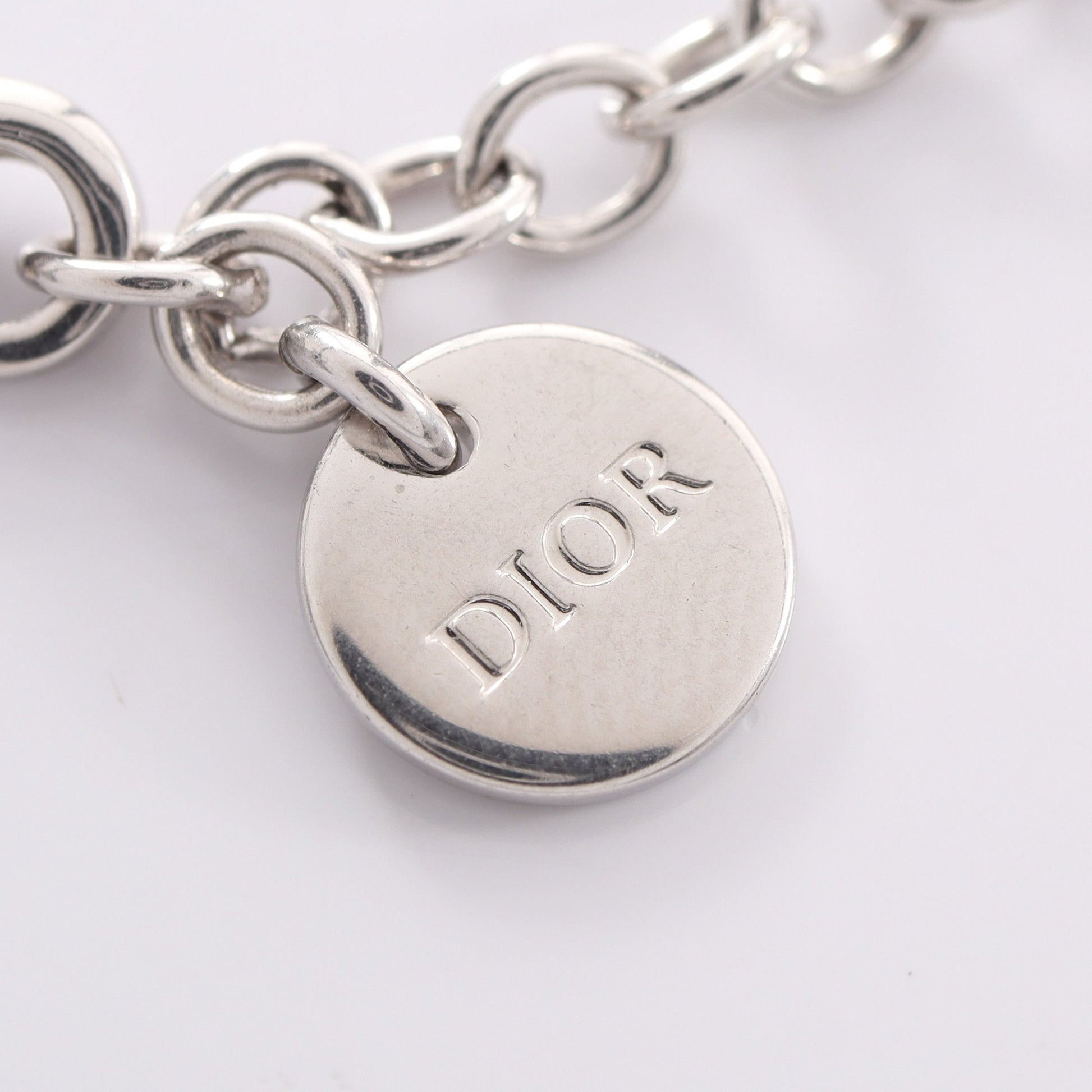 CDロゴ ブレスレット ラインストーン シルバー ディオール アクセサリー DIOR