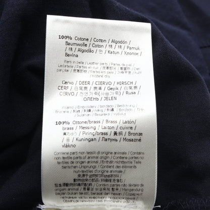 モンスター バグズアイ レザーパッチ クルーネック 半袖Tシャツ コットン ネイビー フェンディ トップス FENDI