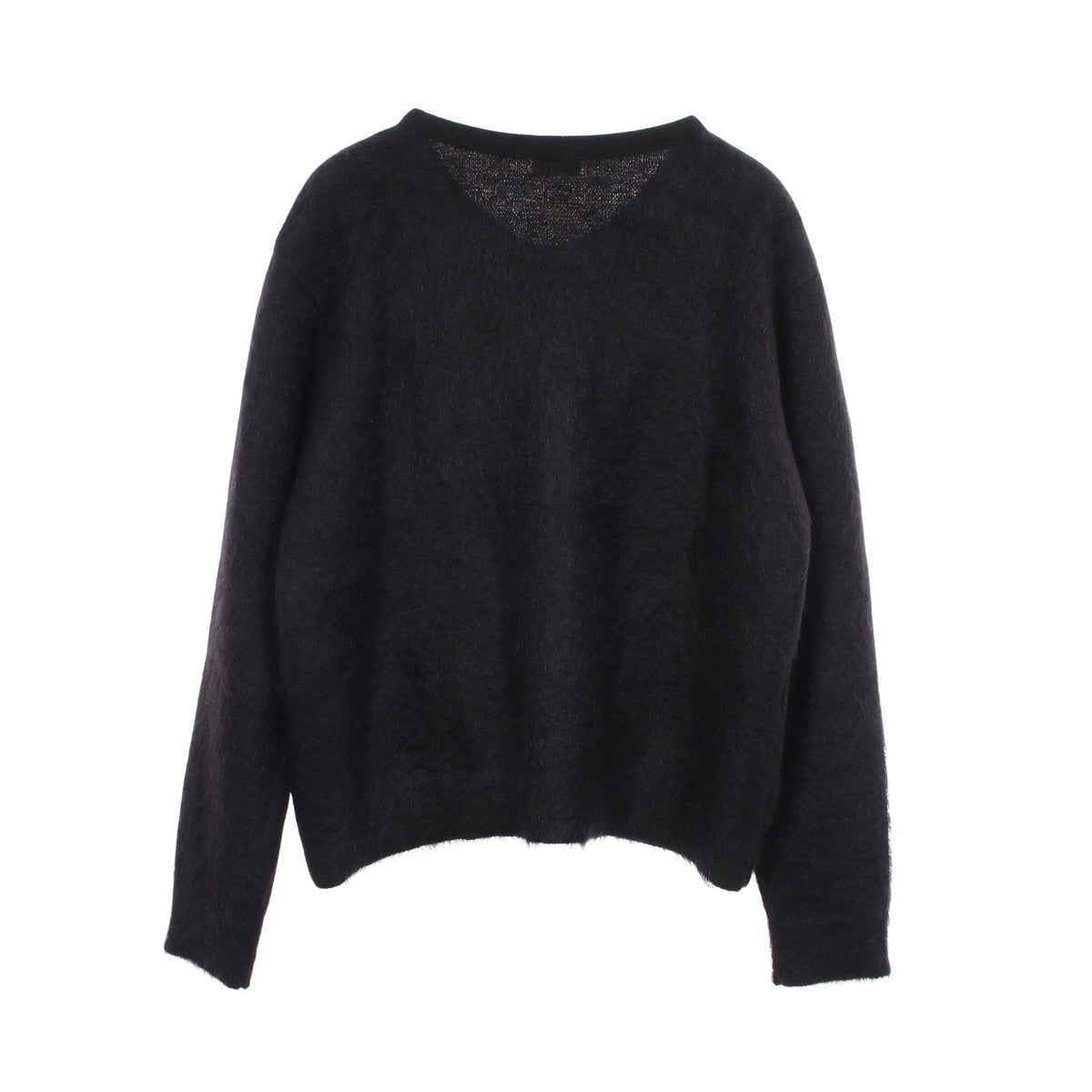 BRUSHED MOHAIR トリオンフボタン カーディガン モヘヤ ブラック セリーヌ