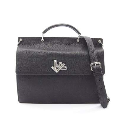 セレリア FFターンロック 2WAY ビジネスバッグ レザー ブラック フェンディ バッグ FENDI