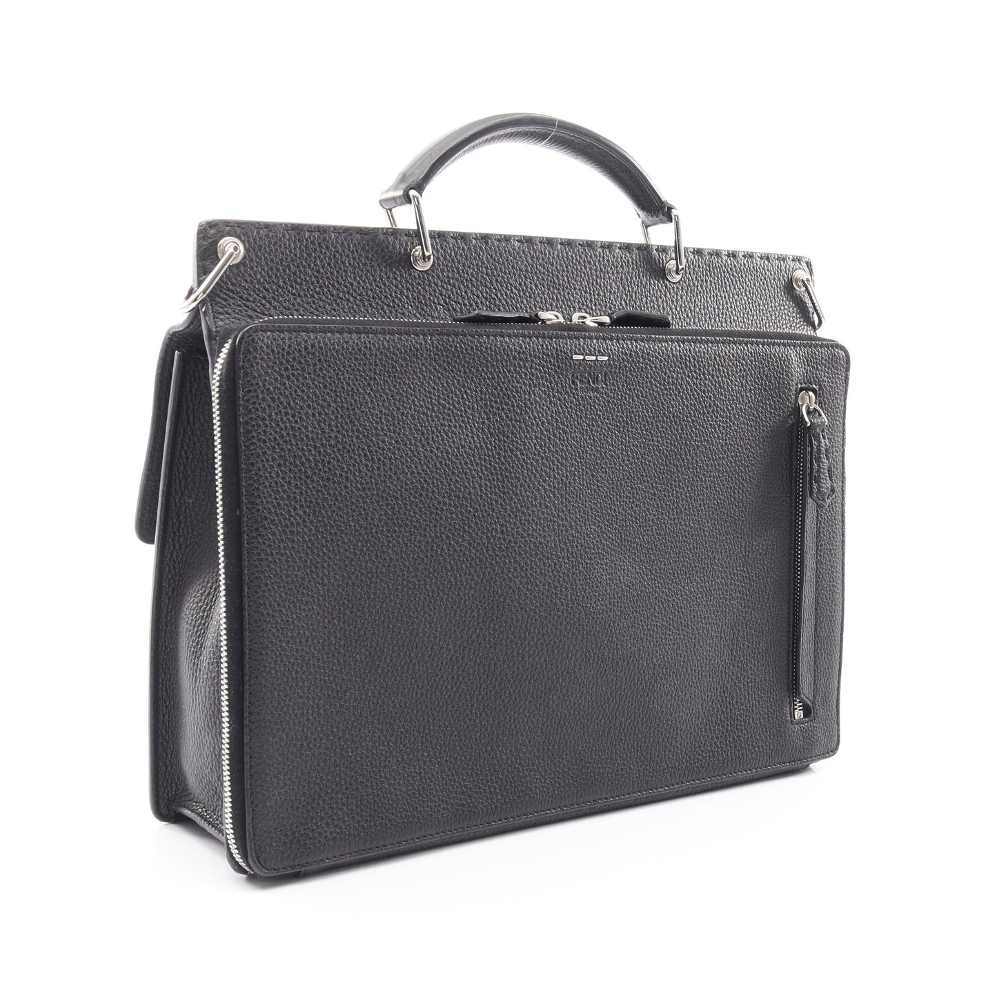 セレリア FFターンロック 2WAY ビジネスバッグ レザー ブラック フェンディ バッグ FENDI