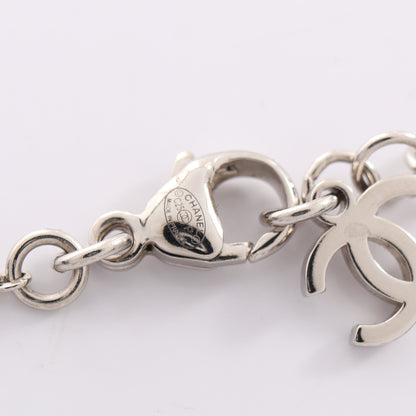 ココマーク ハート ネックレス フェイクパール ラインストーン シルバー オフホワイト クリア C25P シャネル