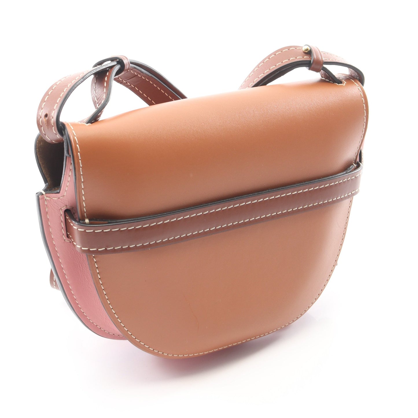GATE BAG ゲートバッグ スモール ショルダーバッグ レザー ブラウン ピンク ロエベ