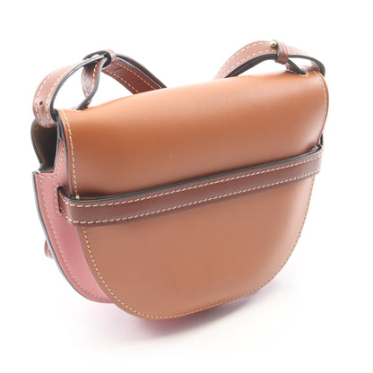 GATE BAG ゲートバッグ スモール ショルダーバッグ レザー ブラウン ピンク ロエベ