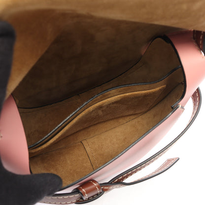 GATE BAG ゲートバッグ スモール ショルダーバッグ レザー ブラウン ピンク ロエベ