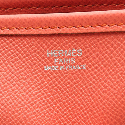 エヴリン 3 トロワ PM フラミンゴ ショルダーバッグ ヴォーエプソン ピンク シルバー金具 □Q刻印 エルメス バッグ HERMES