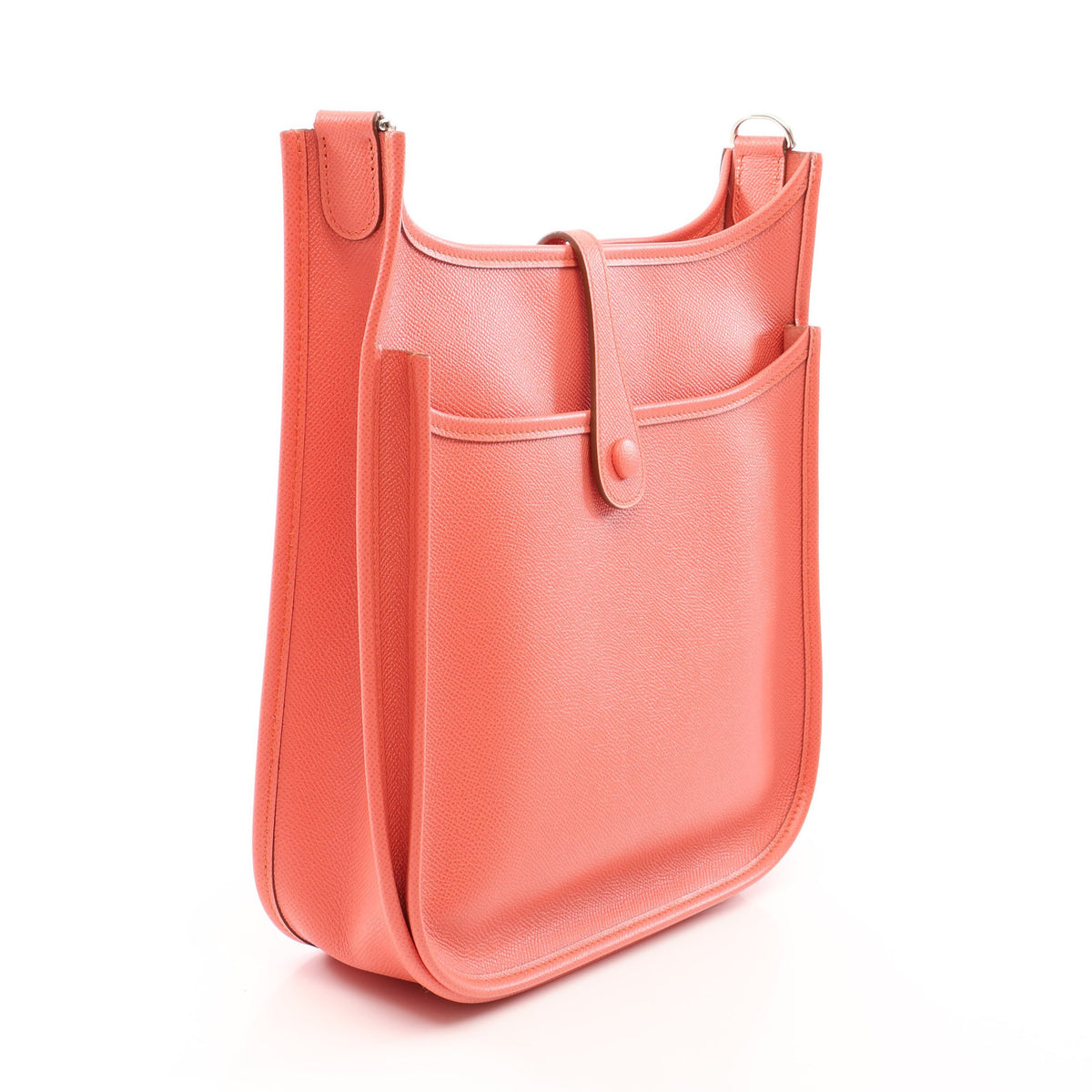 エヴリン 3 トロワ PM フラミンゴ ショルダーバッグ ヴォーエプソン ピンク シルバー金具 □Q刻印 エルメス バッグ HERMES