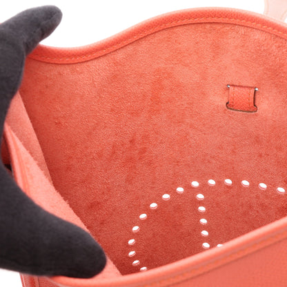 エヴリン 3 トロワ PM フラミンゴ ショルダーバッグ ヴォーエプソン ピンク シルバー金具 □Q刻印 エルメス バッグ HERMES
