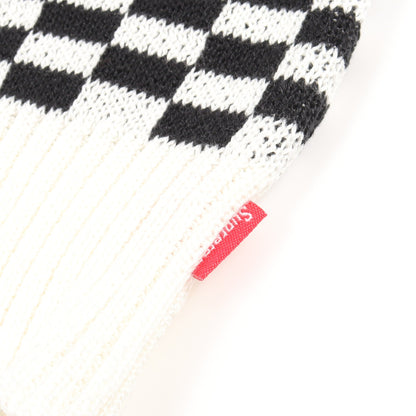 Back Logo Sweater Checkerboard セーター コットン ブラック ホワイト シュプリーム