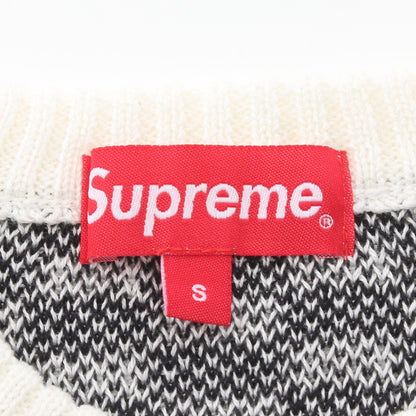 Back Logo Sweater Checkerboard セーター コットン ブラック ホワイト シュプリーム