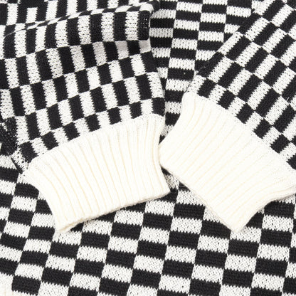 Back Logo Sweater Checkerboard セーター コットン ブラック ホワイト シュプリーム