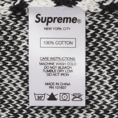 Back Logo Sweater Checkerboard セーター コットン ブラック ホワイト シュプリーム