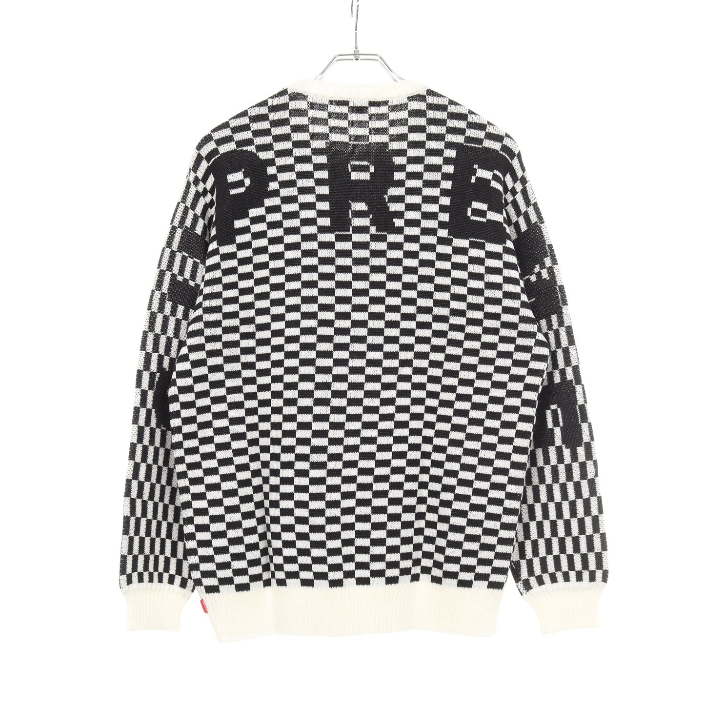 Back Logo Sweater Checkerboard セーター コットン ブラック ホワイト シュプリーム