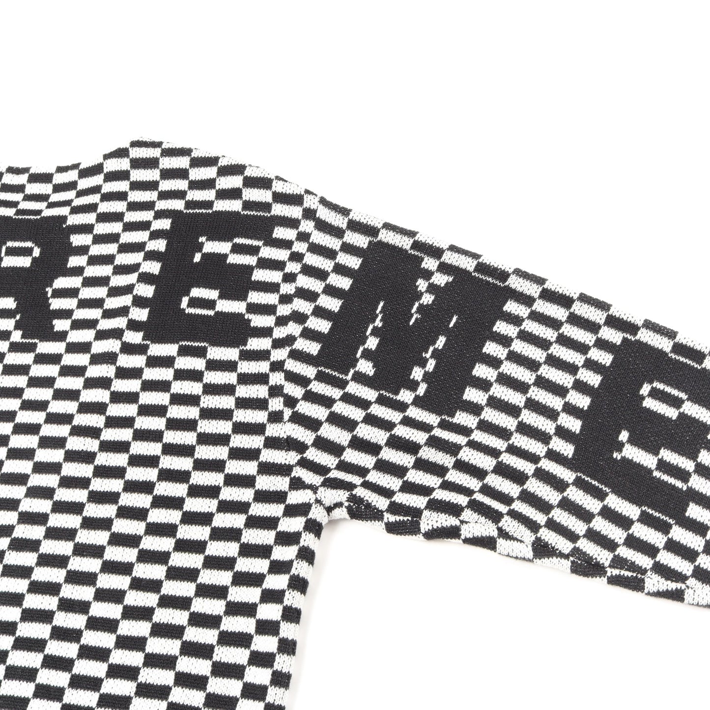 Back Logo Sweater Checkerboard セーター コットン ブラック ホワイト シュプリーム