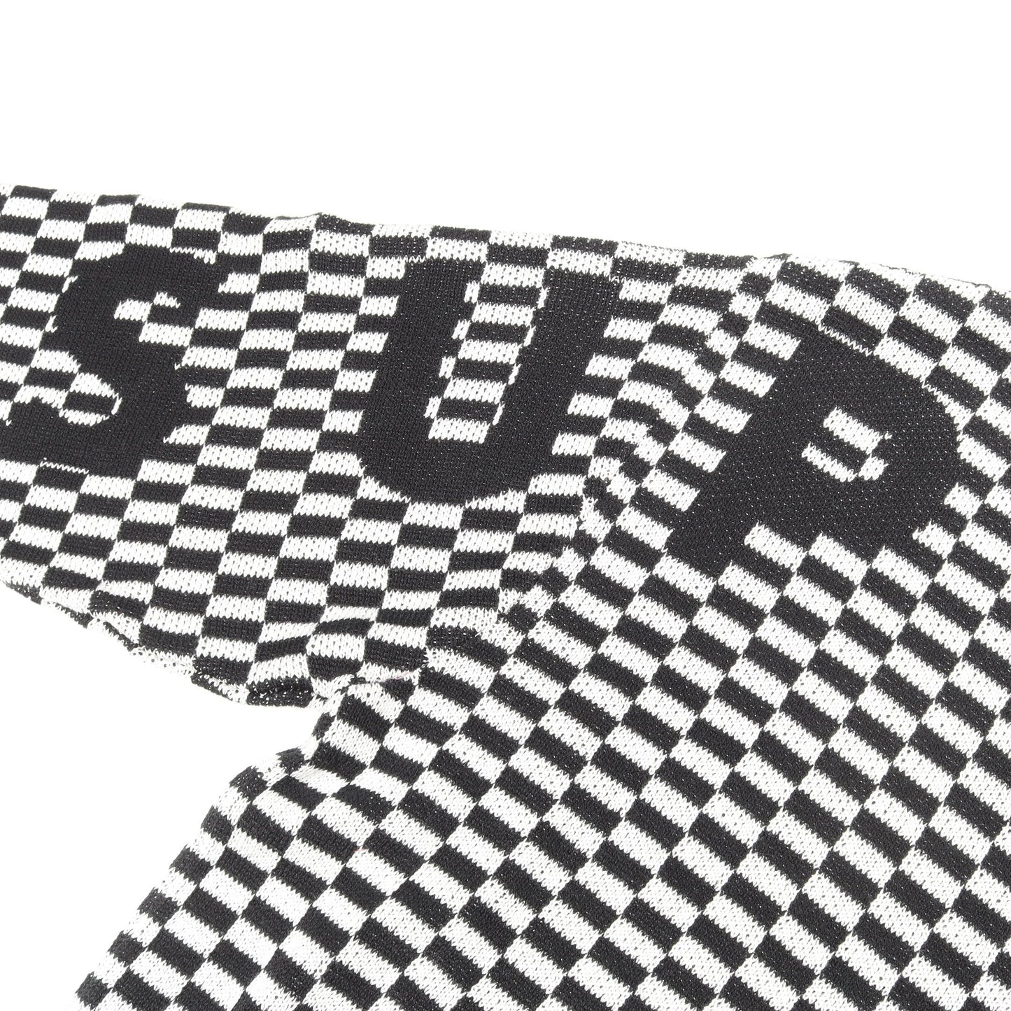 Back Logo Sweater Checkerboard セーター コットン ブラック ホワイト シュプリーム