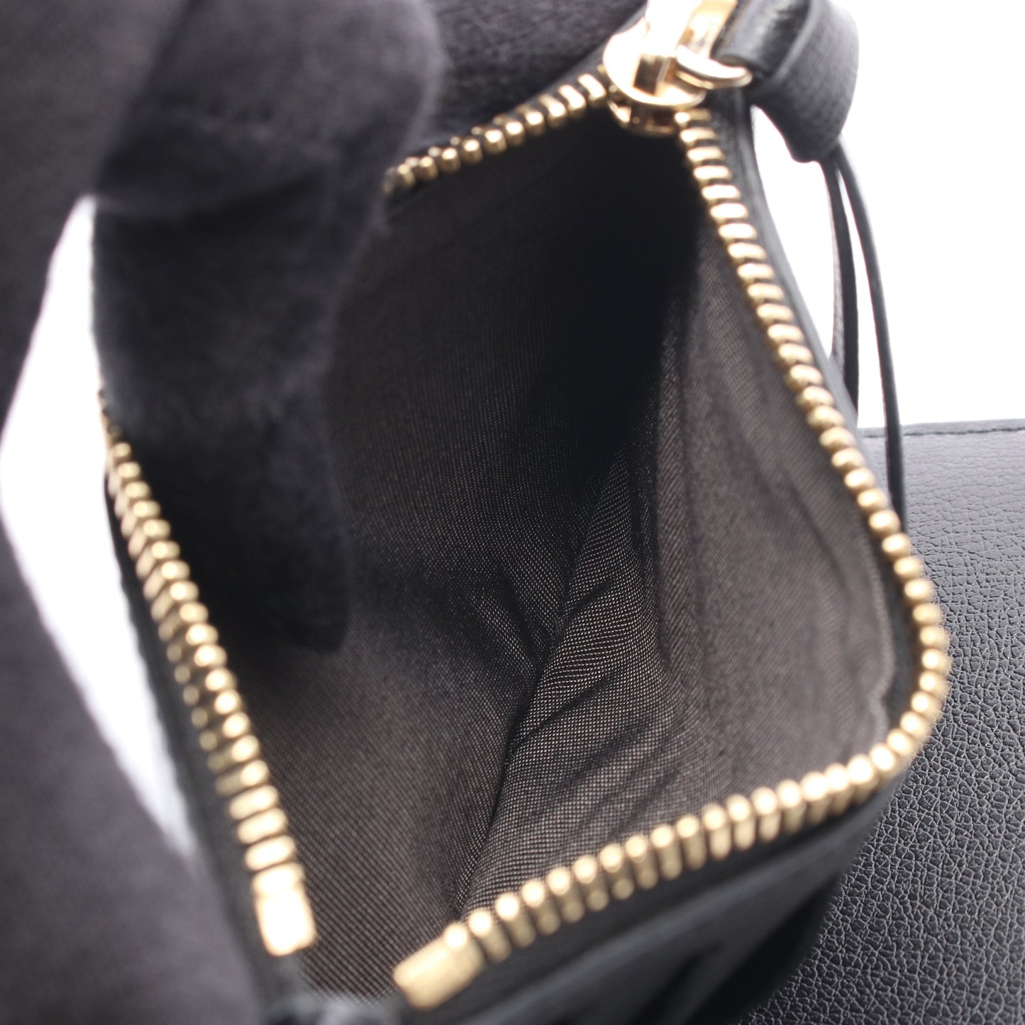 LITZY クロコ型押し 二つ折り財布 レザー ブラック ジミーチュウ