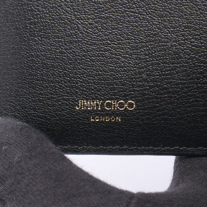 LITZY クロコ型押し 二つ折り財布 レザー ブラック ジミーチュウ