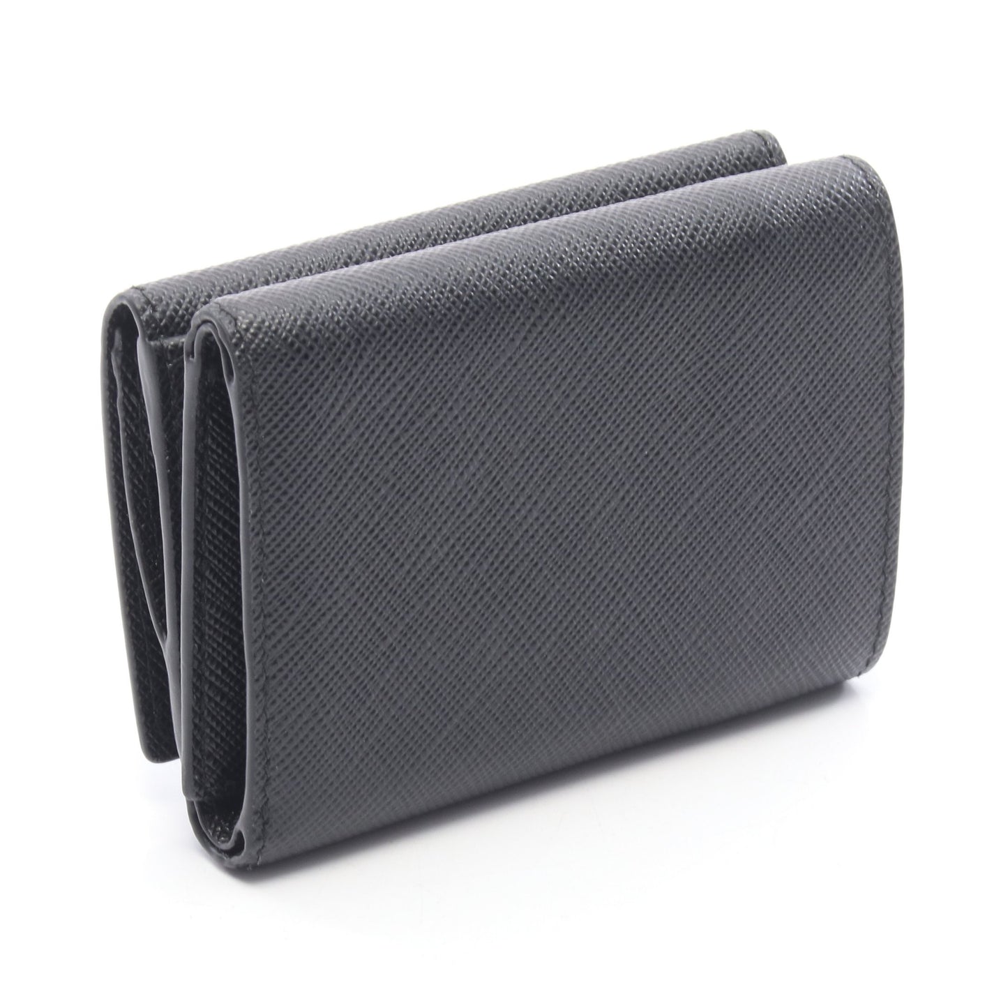 SAFFIANO TRIANG 三つ折り財布 サフィアーノレザー ブラック プラダ