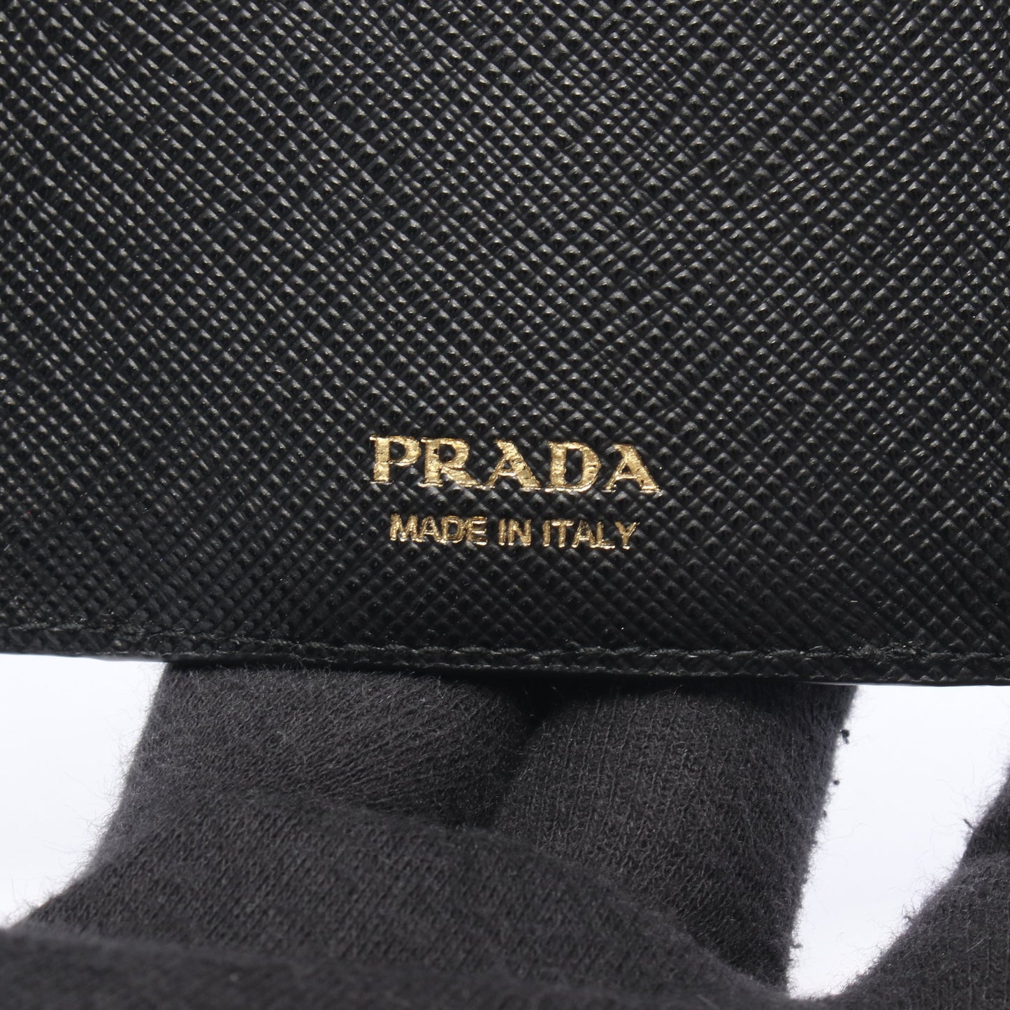 SAFFIANO TRIANG 三つ折り財布 サフィアーノレザー ブラック プラダ