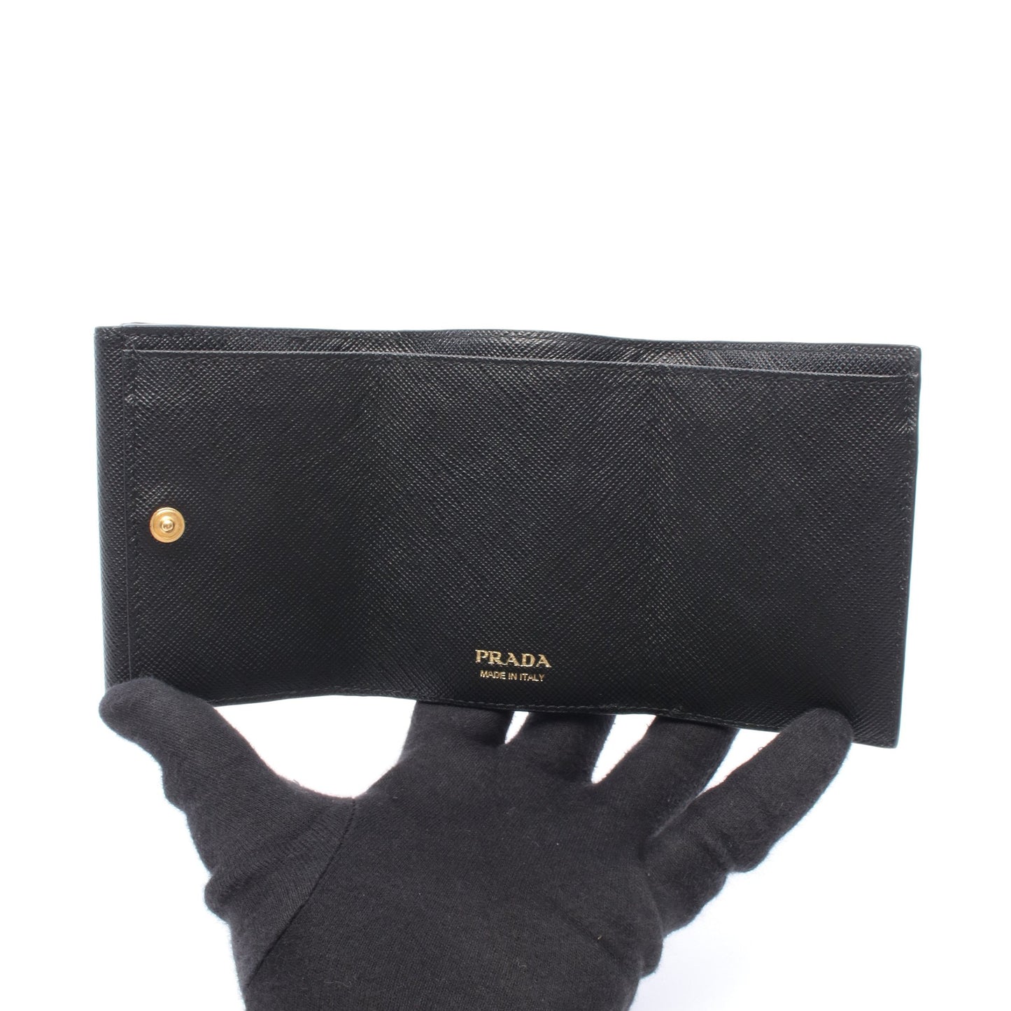 SAFFIANO TRIANG 三つ折り財布 サフィアーノレザー ブラック プラダ