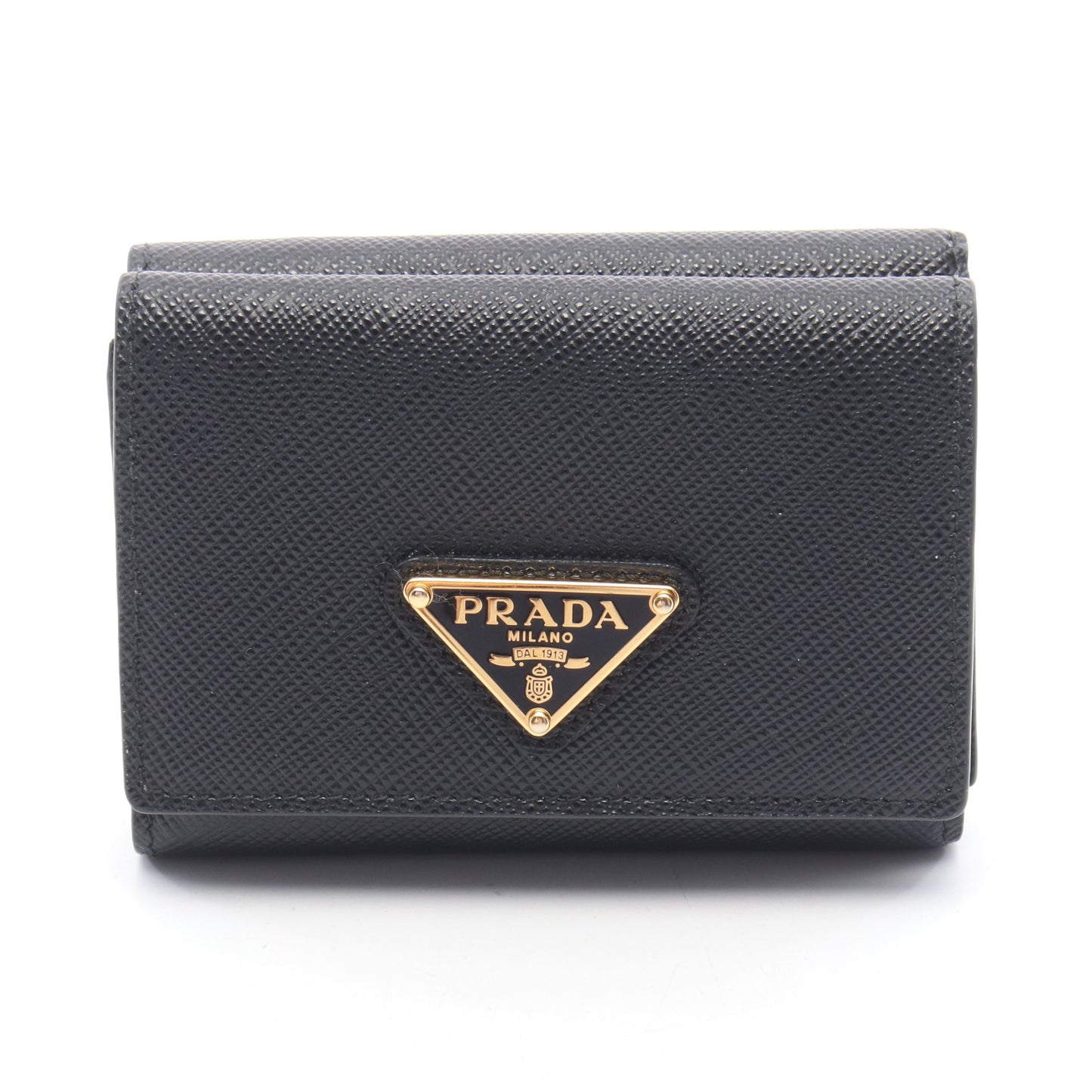 SAFFIANO TRIANG 三つ折り財布 サフィアーノレザー ブラック プラダ