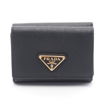 SAFFIANO TRIANG 三つ折り財布 サフィアーノレザー ブラック プラダ