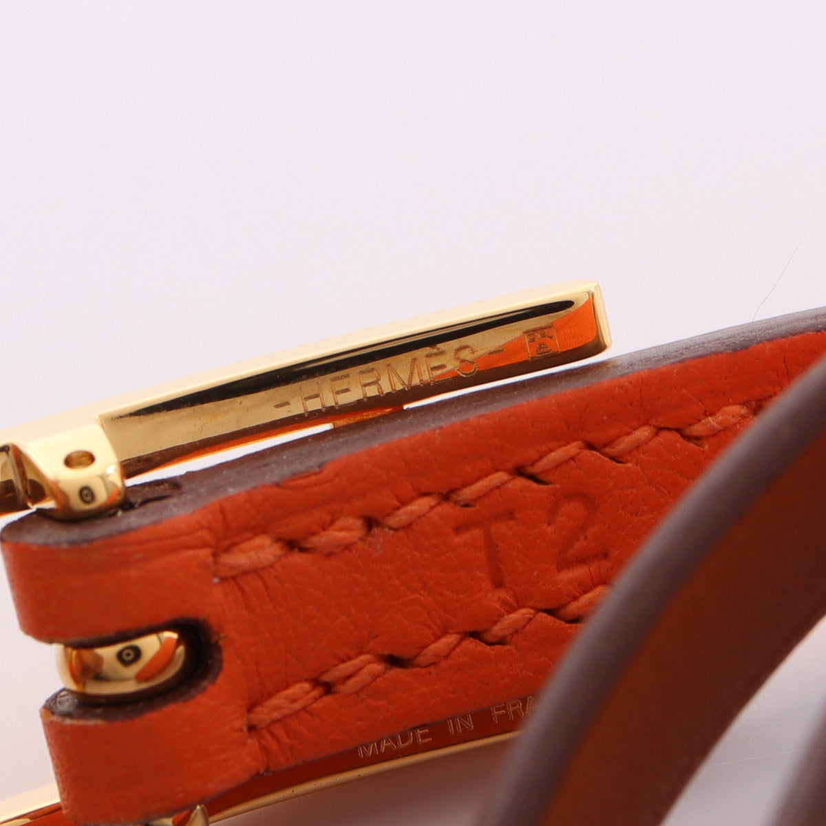 ビーアピ ロング ブレスレット ヴォースイフト オレンジ ライトブラウン U刻印 エルメス アクセサリー HERMES