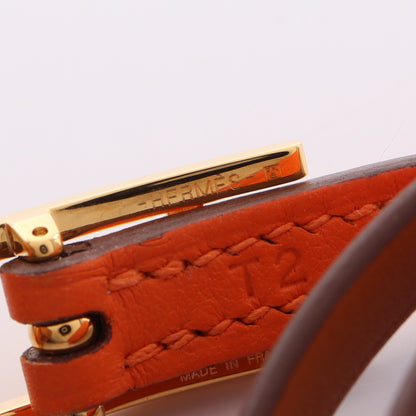 ビーアピ ロング ブレスレット ヴォースイフト オレンジ ライトブラウン U刻印 エルメス アクセサリー HERMES