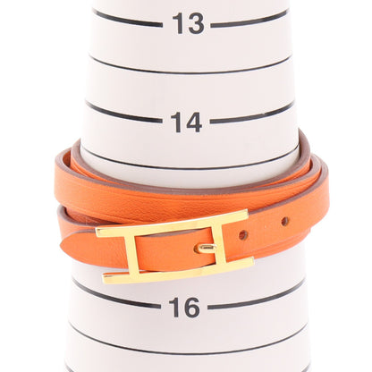 ビーアピ ロング ブレスレット ヴォースイフト オレンジ ライトブラウン U刻印 エルメス アクセサリー HERMES